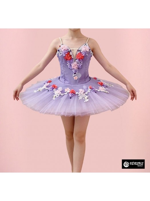 Tutù Danza Bambina Donna Viola Saggio Schiaccianoci Regina Fiori DANC248